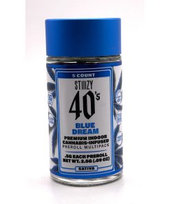 Alternative view of STIIIZY - 40’s Premium Flower Cannabis-Infused Multipack 5 x Prerolls (2.5g)