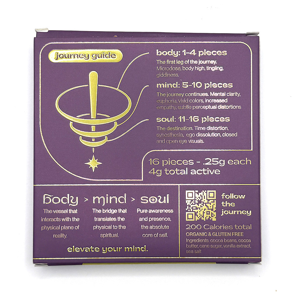 Mind Body Soul - Psilocybin Infused White/Dark Chocolates (4g) - Image 2