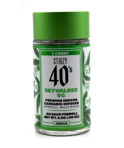 STIIIZY - 40’s Premium Flower Cannabis-Infused Multipack 5 x Prerolls (2.5g)